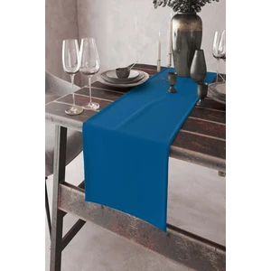 Mavi Tek Renk Sade Ranır Masa Örtüsü Premimum Dokuma Kumaş Düz 40X140 Cm RNR021