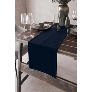 Lacivert Tek Renk Sade Ranır Masa Örtüsü Premimum Dokuma Kumaş Düz 40X140 Cm RNR022