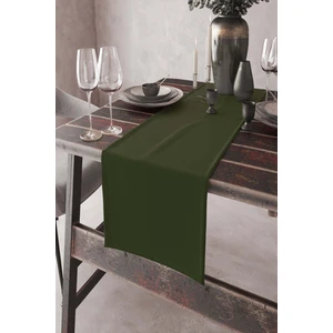 Haki Tek Renk Sade Ranır Masa Örtüsü Premimum Dokuma Kumaş Düz 40X140 Cm RNR024