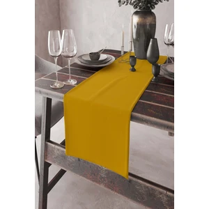 Hardal Tek Renk Sade Ranır Masa Örtüsü Premimum Dokuma Kumaş Düz 40X140 Cm RNR025