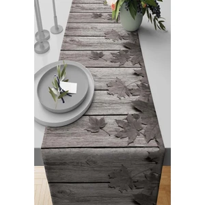 Tay Tüyü Elit Dokuma Leke Tutmaz Kumaş Masa Örtüsü Runner 3D Çınar 40X140 Cm RNR140