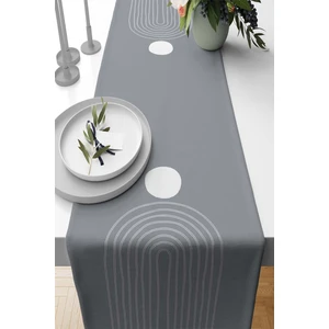 Tay Tüyü Süet Dokuma Leke Tutmaz Kumaş Soyut Modern Masa Örtüsü Runner 40X140 Cm RNR176