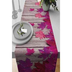 Leke Tutmaz Kumaş Tay Tüyü Elit Dokuma Masa Örtüsü Runner 3D Çınar 40X140 Cm RNR235