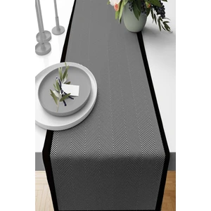 Elit Tay Tüyü Dokuma Leke Tutmaz Kumaş Masa Örtüsü Runner Ince Çizgili 40X140 Cm RNR349