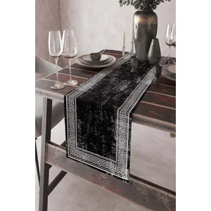 Versace Desen Tay Tüyü Dokuma Elit Leke Tutmaz Kumaş Masa Örtüsü Runner 40X140 Cm RNR325