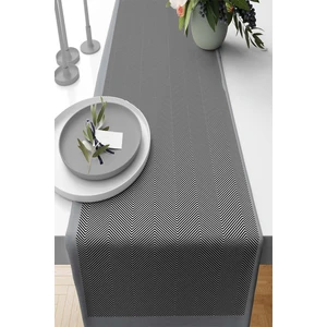 Masa Örtüsü Runner Dokuma Leke Tutmaz Elit Tay Tüyü Kumaş Ince Çizgili 40X140 Cm RNR351