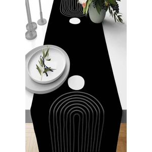 Soyut Modern Tay Tüyü Süet Dokuma Leke Tutmaz Kumaş Masa Örtüsü Runner 40X140 Cm RNR368