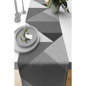 Geometrik Tay Tüyü Dokuma Elit Leke Tutmaz Kumaş Masa Örtüsü Runner 40X140 Cm RNR392