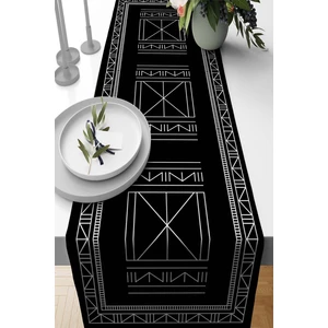 Dokuma Leke Tutmaz Etnik Desen Elit Tay Tüyü Kumaş Masa Örtüsü Runner 40X140 Cm RNR431