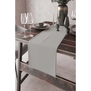 Açık Gri Tek Renk Sade Ranır Masa Örtüsü Premimum Dokuma Kumaş Düz 40X140 Cm RNR009