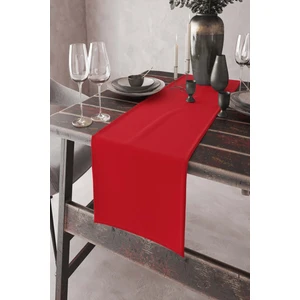 Kırmızı Tek Renk Sade Ranır Masa Örtüsü Premimum Dokuma Kumaş Düz 40X140 Cm RNR023
