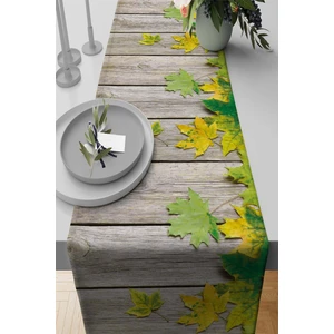 Elit Dokuma Tay Tüyü Leke Tutmaz Kumaş Masa Örtüsü Runner 3D Çınar 40X140 Cm RNR150