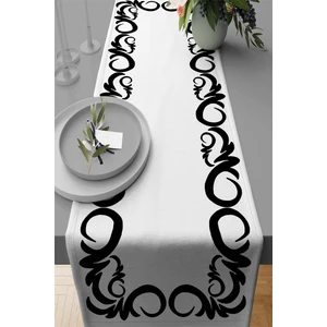 Klasik Kenarlı Tay Tüyü Dokuma Elit Leke Tutmaz Kumaş Masa Örtüsü Runner 40X140 Cm RNR317