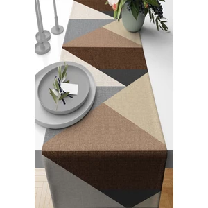 Elit Tay Tüyü Dokuma Leke Tutmaz Kumaş Masa Örtüsü Geometrik Runner 40X140 Cm RNR391