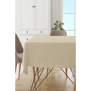 Krem Sade Masa Örtüsü Tay Tüyü Kadife Leke Tutmaz Yıkanabilir Dokuma Kumaş Düz Tek Renk MSO002