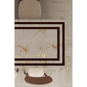 Leke Tutmayan Dokuma Elit Yıkanır Leke Tutmayan Kumaş Çerçeveli Masa Örtüsü MSO320