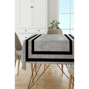 Leke Tutmayan Dokuma Elit Yıkanır Leke Tutmayan Kumaş Çerçeveli Masa Örtüsü MSO214