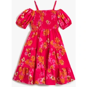 Çiçekli Midi Elbise