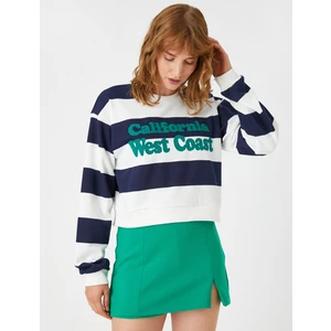 Nakışlı Kolej Sweatshirt