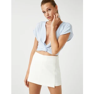 Büzgü Detaylı Crop Bluz