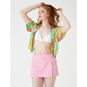 Pamuklu Şort Etek Bağlama Detaylı