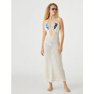 Şahika Ercümen XKoton - Uzun File Plaj Elbisesi