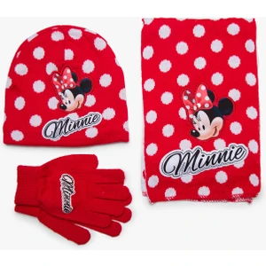 Koton Minnie Baskılı Atkı Seti