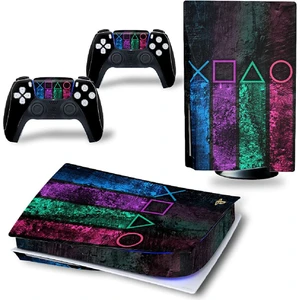 Kt Grup Sanatsal Kol Düğmeleri Playstation 5 Disk Edition Sticker Kaplama Seti