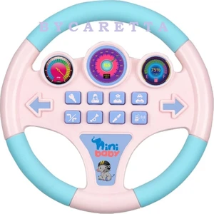 by Caretta Baby Eğitici Sesli Müzikli Eğlenceli Direksiyon Pembe