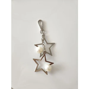 Funda Hobi Yıldız Anahtarlık ve Çanta Süsü Gri Renkli Kadınlar İçin Şık Aksesuar