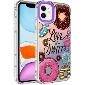 Kip GSM Apple iPhone 11 Kılıf Kamera Korumalı Renkli Desenli Sert Silikon Korn Kapak