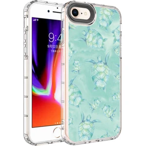 Kip GSM Apple iPhone 7 Kılıf Kamera Korumalı Renkli Desenli Sert Silikon Korn Kapak