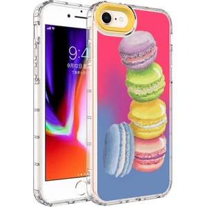 Kip GSM Apple iPhone 7 Kılıf Kamera Korumalı Renkli Desenli Sert Silikon Korn Kapak