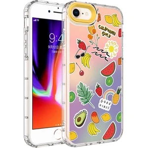 Kip GSM Apple iPhone 7 Kılıf Kamera Korumalı Renkli Desenli Sert Silikon Korn Kapak