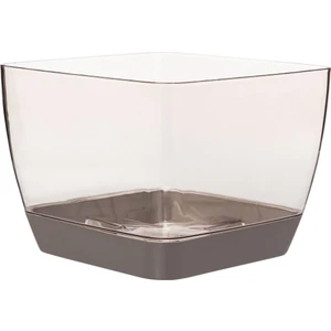 Orkide Saksısı Kristal Plastik Şeffaf Renkli Geçmeli Sistem Tabaklı Aranjman Saksı