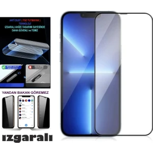 Iphone 13 Hayalet Ekran Koruyucu Toz Filitreli Izgaralı Anti Dust Tam Kaplayan Kırılmaz Cam