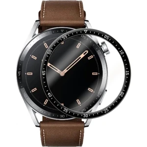 Huawei Watch Gt3 46 mm Tam Kaplayan Kavisli Ekran Koruyucu 3D Pet Film Zr - Siyah