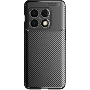 Oneplus 10 Pro Maxy Serisi Carbon Fiber Silikon Tpu Kılıf - Siyah
