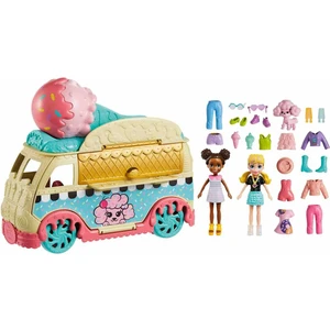 Polly Pocket Minik Lezzetler Dondurma Arabası: Polly ve Shani (10 Cm), İkramlar, Giysiler ve Aksesuarların Da Dil Olduğu 18'Den Fazla Parça, 4 Yaş ve Üzeri İçin Hhx77
