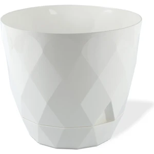 Prizma Desenli Geçmeli Sistem Tabaklı Parlak Plastik Yakamoz Saksı