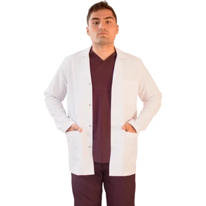 Gömlek Yaka Ceket Boy Beyaz Erkek Doktor Öğretmen Laboratuvar Önlüğü