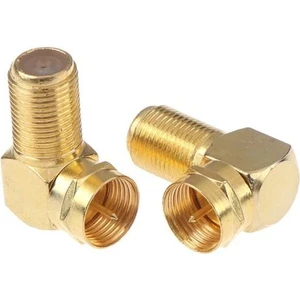 F Konnektör L Fiş 90 Derece Gold - 10ADET