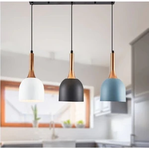 Retro Rustik 3XE27 Duylu Metal Masa Üstü Sarkıt Avize Taban UZUNLUĞU:60CM