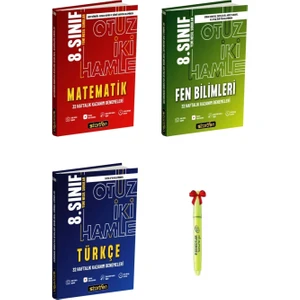 Startfen Yayınları LGS 8.sınıf Otuz Iki Hamle Matematik Fen Bilimleri Türkçe Deneme