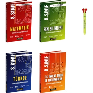 Startfen Yayınları LGS 8.sınıf Otuz Iki Hamle Matematik Fen Bilimleri Türkçe Inkılap Deneme