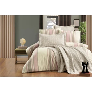 Zebra Casa Laden Çift Kişilik Yatak Örtüsü Seti Taş