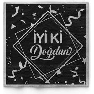 Çıtı Pıtı Store Siyah Iyi Ki Doğdun Silver 16'lı