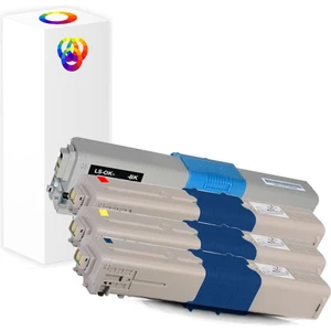 C301 Oki C301DN Muadil Toner 1 Takım 4 Renk A+Plus