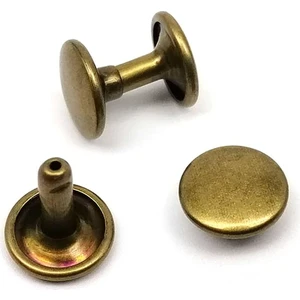 Perçin 33,5no 9mm Iki Taraf Kafa 50 Takım (Leathercraft, Deri Hobi)