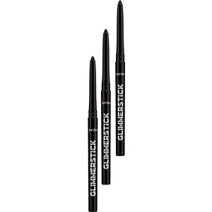 Glimmersticks Asansörlü Açılıp Kapanabilen Göz Kalemi Blackest Black Üçlü Set